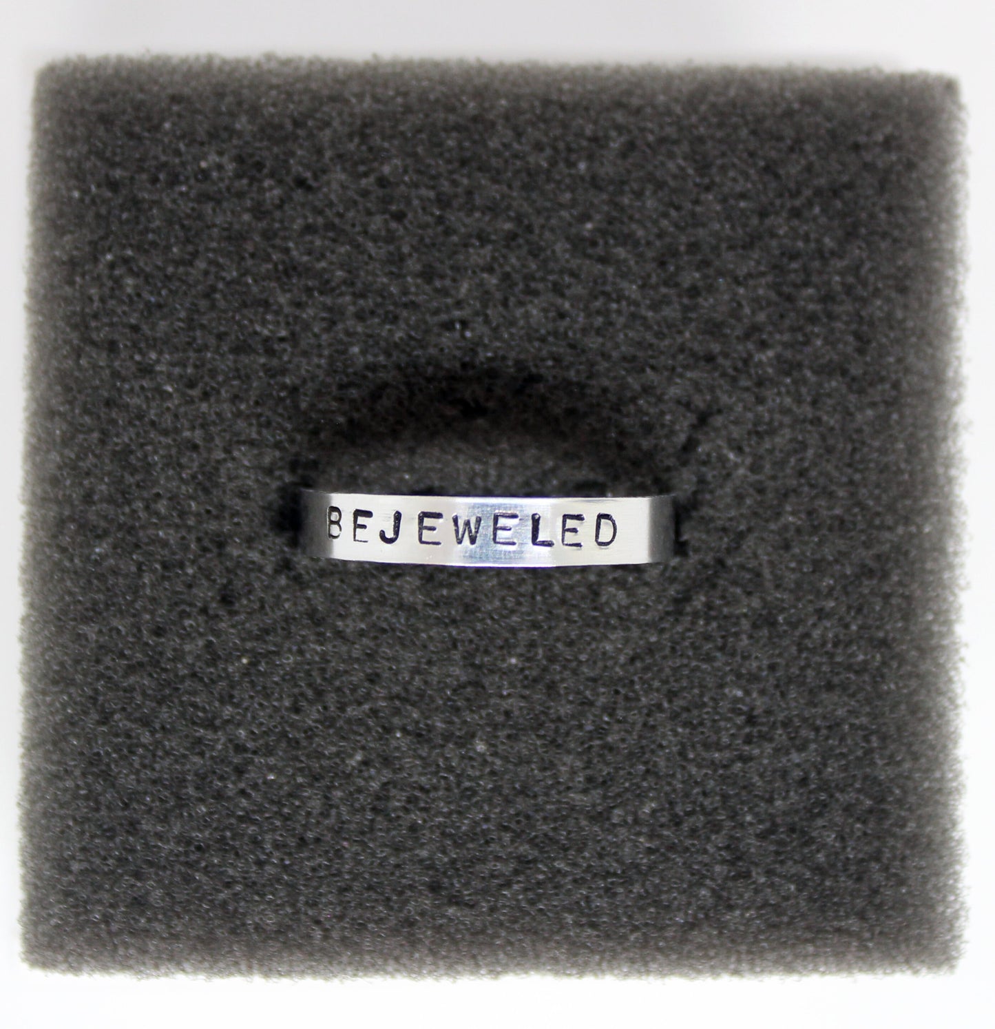 personalised hand stamped ring