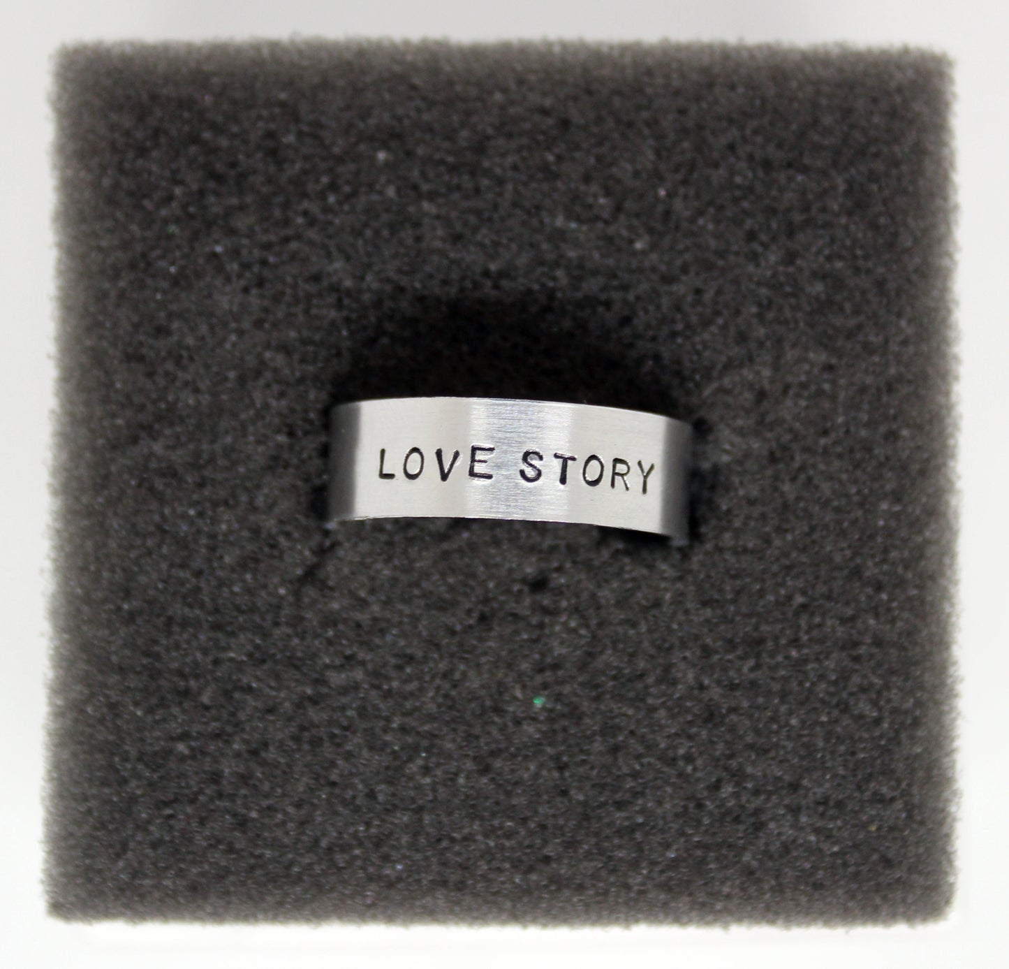 personalised hand stamped ring