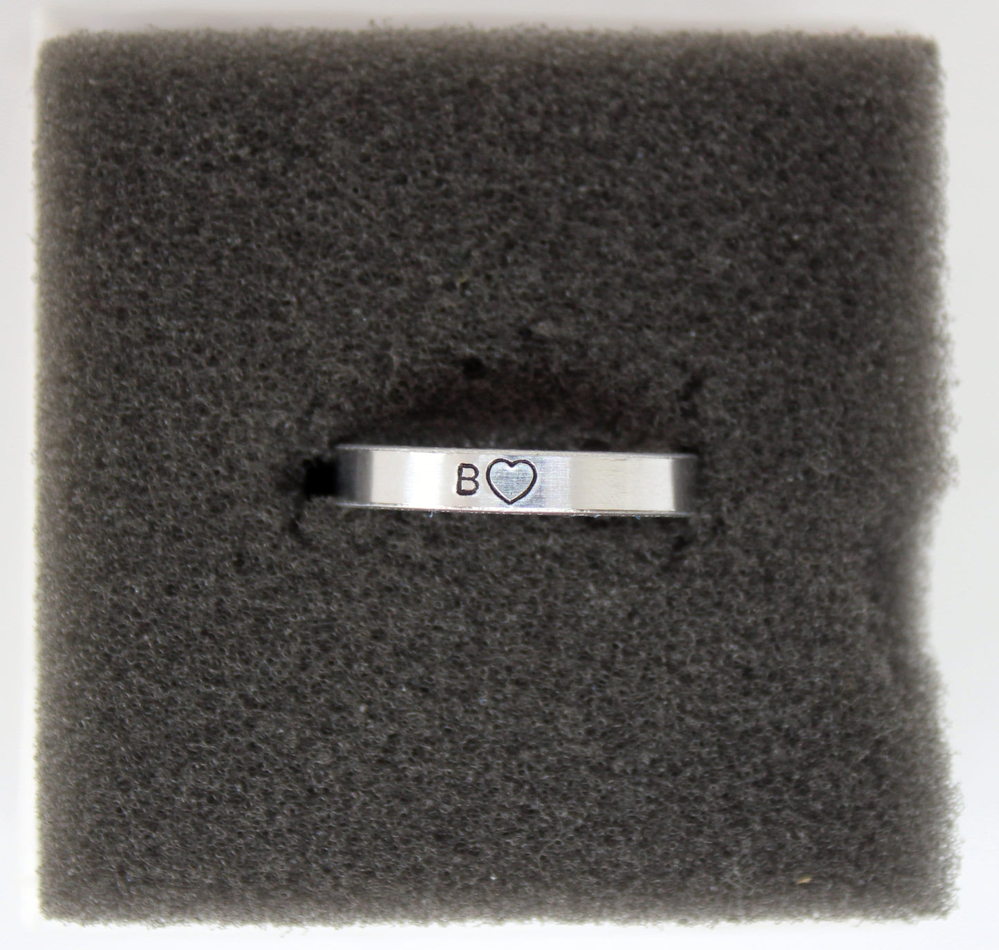 personalised hand stamped ring