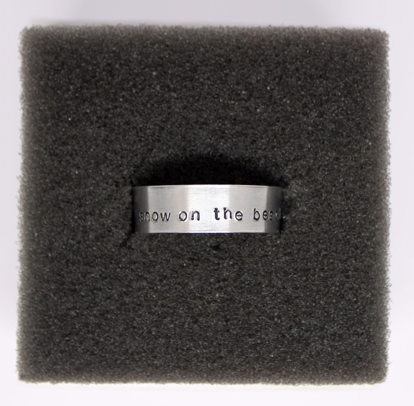 personalised hand stamped ring