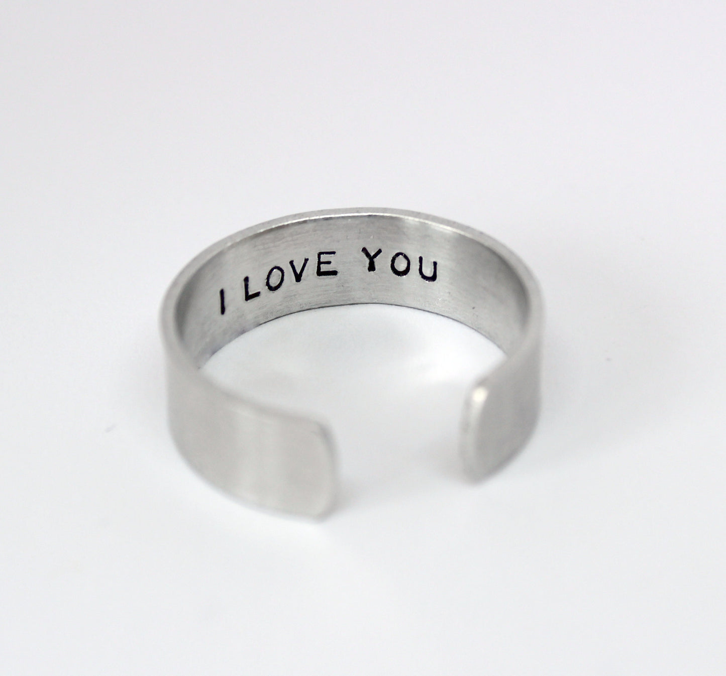 personalised hand stamped ring