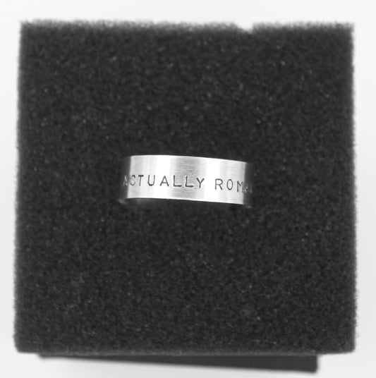 Actually Romantic Hand-Stamped Ring