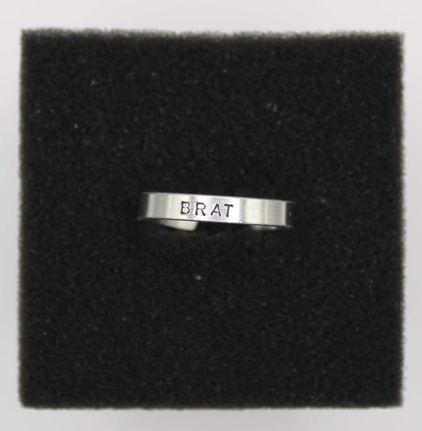 Brat Hand-Stamped Ring