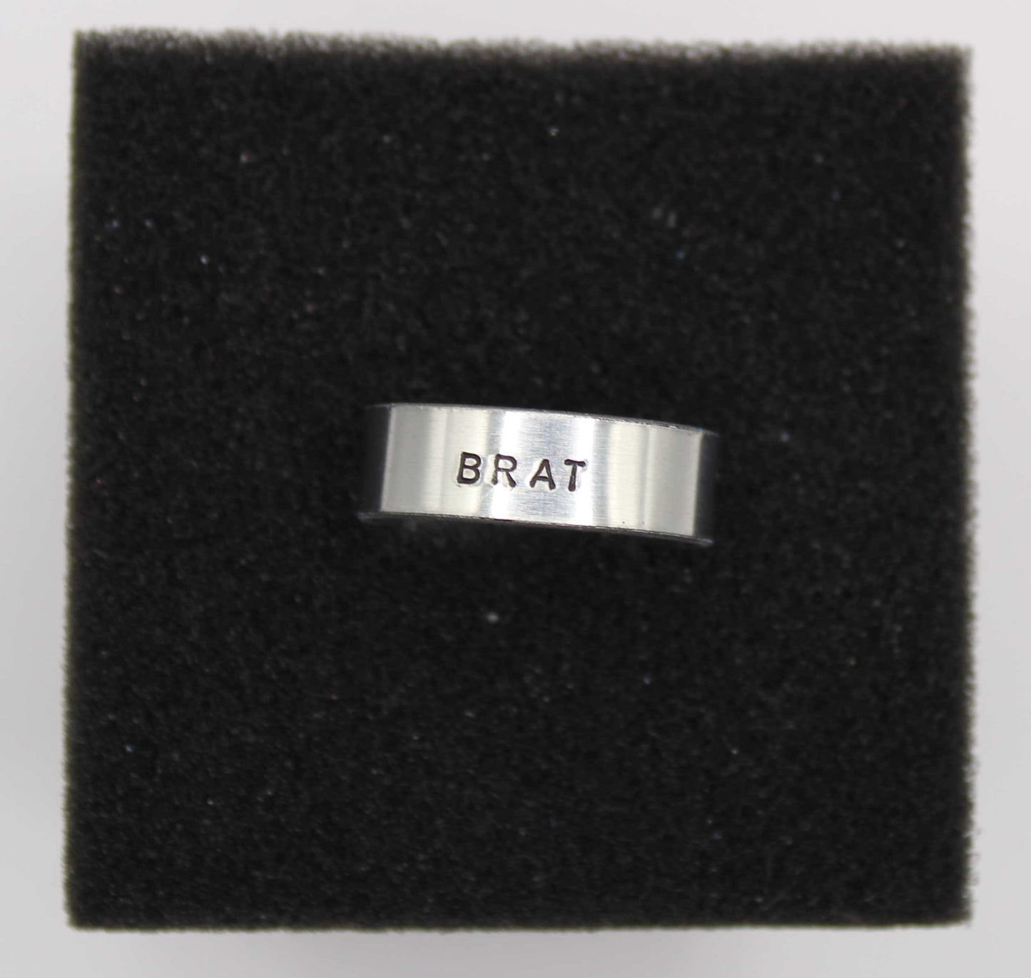 Brat Hand-Stamped Ring