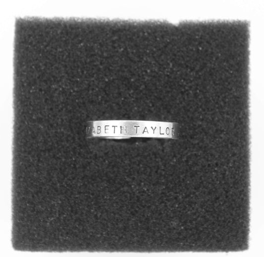 Elizabeth Taylor Hand-Stamped Ring
