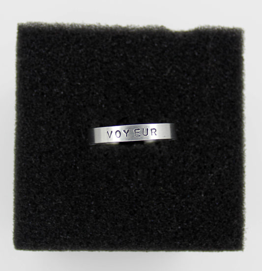 Voyeur Hand-Stamped Ring