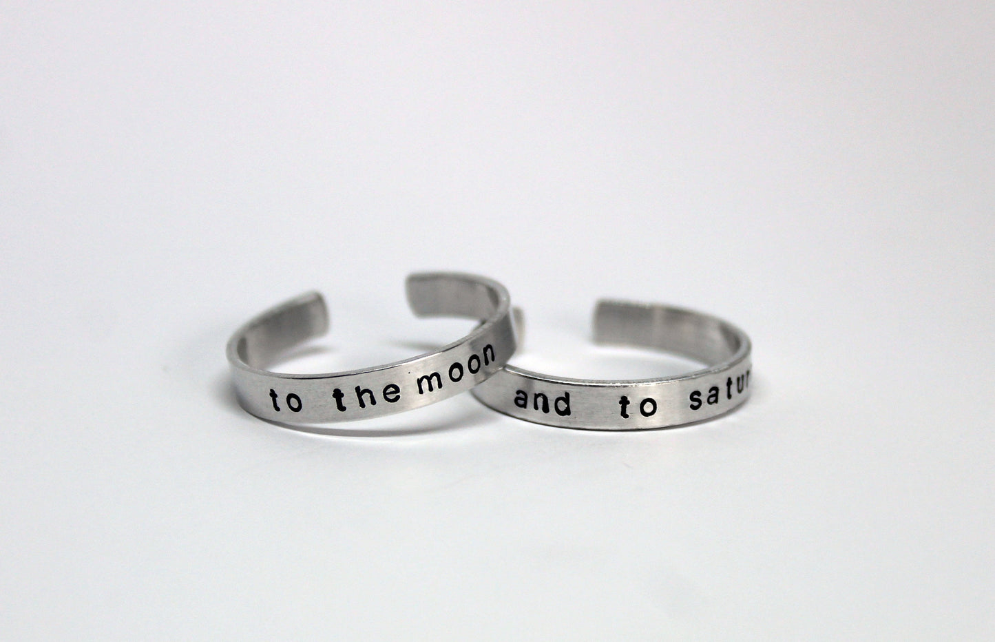 personalised hand stamped ring